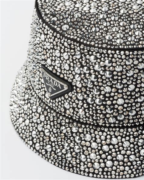 prada glitter hat|Metal Bucket hat with crystals .